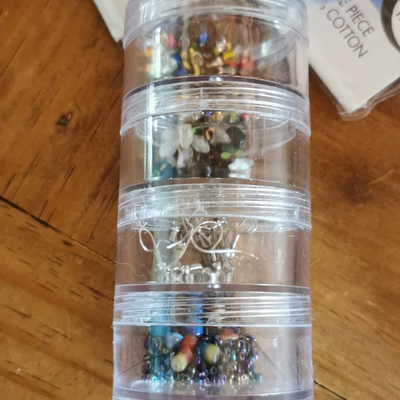 Craft box with jewelry making tools, beads and fun fabric - Picture 5 of 6